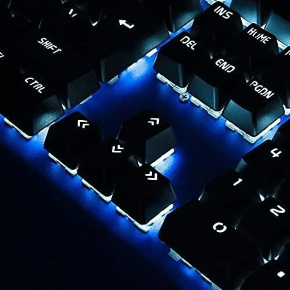 3 IN 1 Multimedia Knob Mechanical Gaming Keyboard Set (Black/Blue Backlit/Blue S